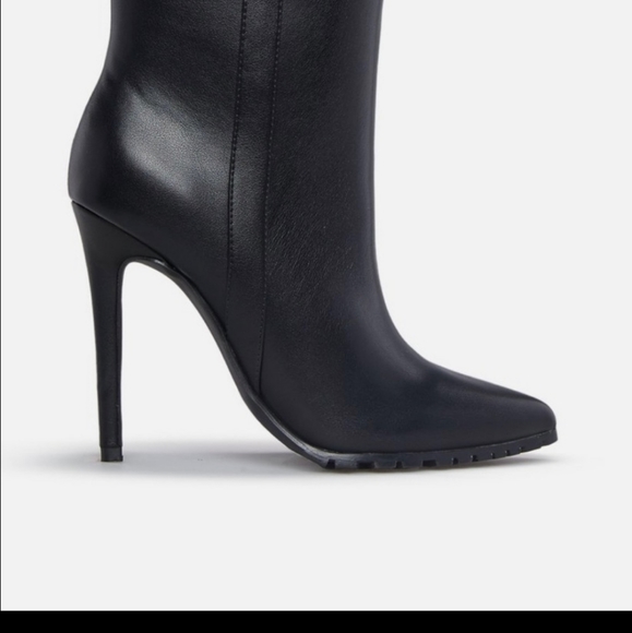 Stiletto lug sole pull on booties - vegan - Picture 4 of 5